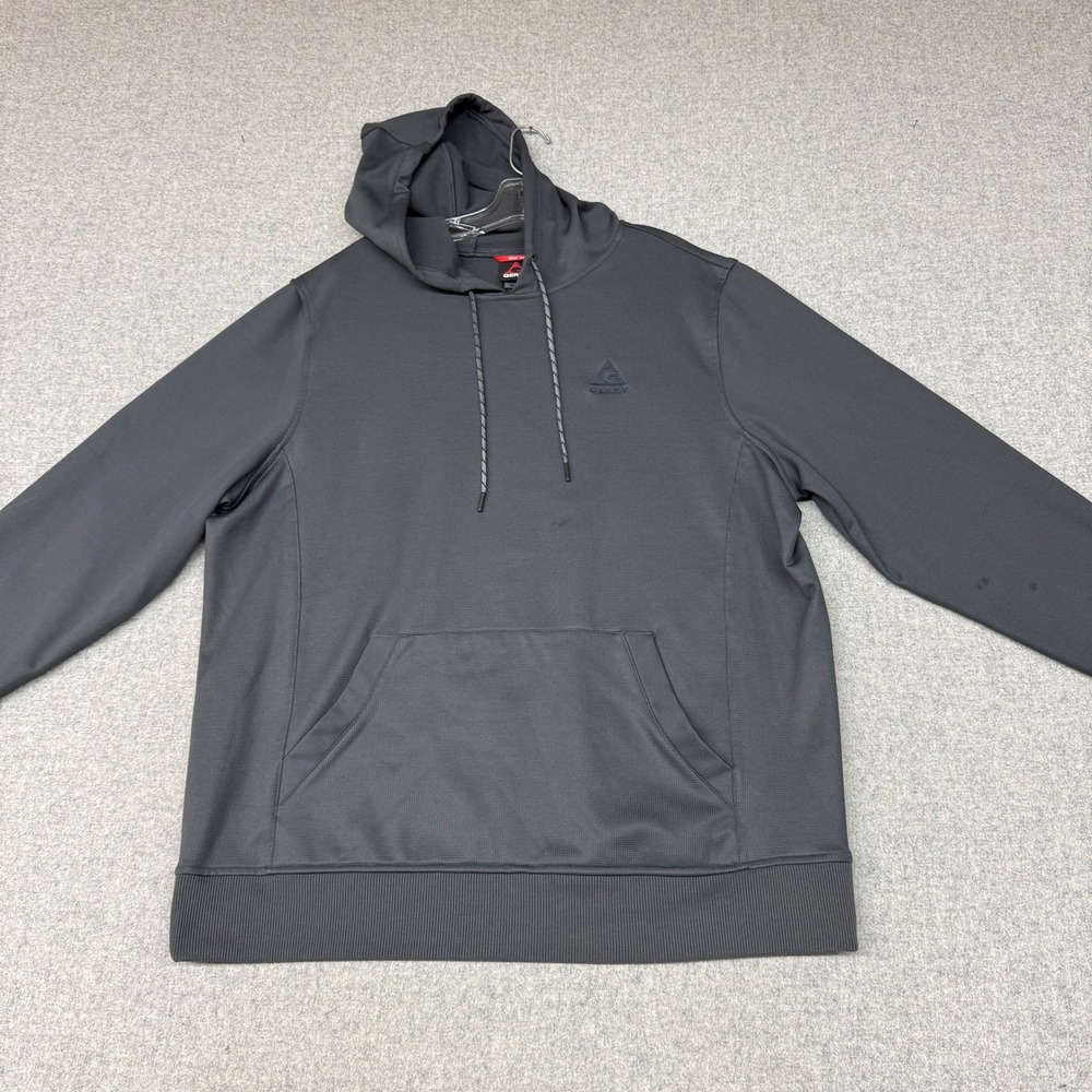 Gerry | Hoodie | XL | Gray | Textured Activewear Pullover Kangaroo Pocket